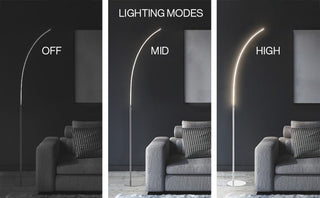 Ervin 64" Metal Minimalist Modern LED Integrated Floor Lamp