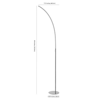 Ervin 64" Metal Minimalist Modern LED Integrated Floor Lamp