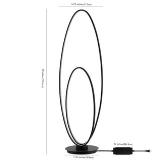 The Looper 47" Metal Modern Contemporary Oval Dimmable Integrated LED Floor Lamp