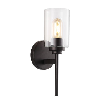 Samantha 13" Farmhouse Industrial Iron Cylinder LED Sconce