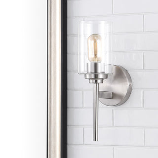 Samantha 13" Farmhouse Industrial Iron Cylinder LED Sconce