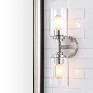 Samantha 13" Farmhouse Industrial Iron Cylinder LED Sconce