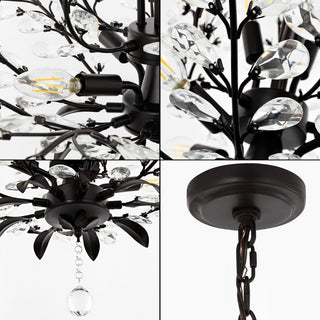 Nordic 28.5" Contemporary Bohemian Iron/Acrylic LED Pendant