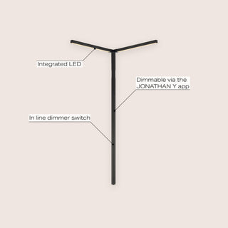 Aegina 18.25" 2-Light Modern Minimalist Iron Integrated Plug-In LED Sconce for Ceiling Corner