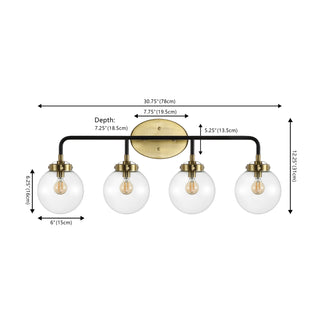 Iris 30.75" 4-Light Industrial Wall Sconce