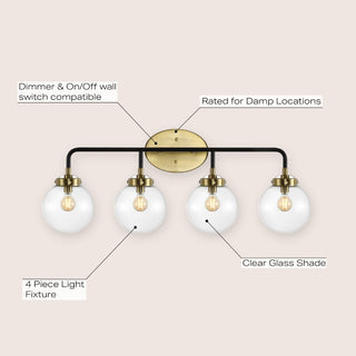 Iris Brass Vanity Industrial Wall Sconce