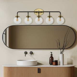 Iris Brass Vanity Industrial Wall Sconce