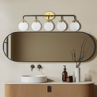 Iris Brass Vanity Industrial Wall Sconce