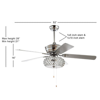 Electus 52" 3-Light Metal/Wood LED Ceiling Fan