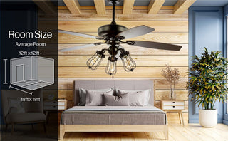 Finch 52" Caged 3-Light Metal/Wood LED Ceiling Fan