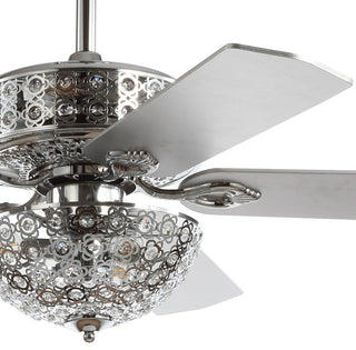 Soccoro 52" Filigree 6-Light Metal/Wood LED Ceiling Fan