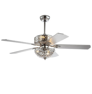 Soccoro 52" Filigree 6-Light Metal/Wood LED Ceiling Fan