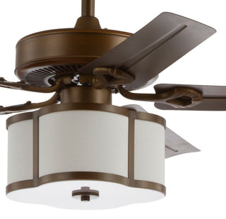 Guadeloupe 52" 3-Light Metal/Wood LED Ceiling Fan With Remote