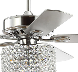 Layard 52" 3-Light Crystal Prism Drum LED Ceiling Fan With Remote