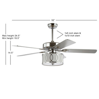 Nicobar Drum Shade LED Ceiling Fan With Remote