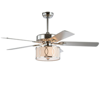 Nicobar Drum Shade LED Ceiling Fan With Remote