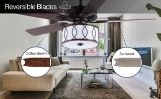 Nicobar Drum Shade LED Ceiling Fan With Remote