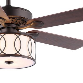 Nicobar Drum Shade LED Ceiling Fan With Remote