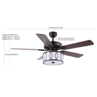 Nicobar Drum Shade LED Ceiling Fan With Remote