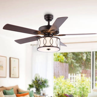 Nicobar Drum Shade LED Ceiling Fan With Remote