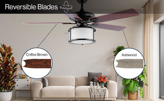 Holly 52" Bohemian Farmhouse Iron LED CEILING FAN