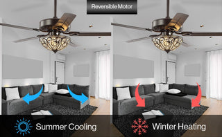 Nanday 48" 3-Light Wrought Iron LED Ceiling Fan With Remote