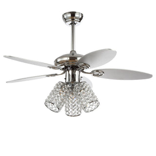 Olive 42" 3-Light Crystal LED Ceiling Fan With Remote