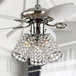 Olive 42" 3-Light Crystal LED Ceiling Fan With Remote