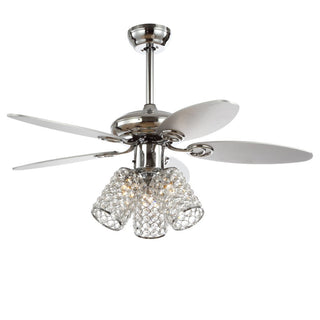 Olive 42" 3-Light Crystal LED Ceiling Fan With Remote