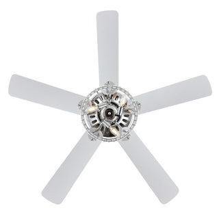 Kristin 52" Crystal/Metal Modern Glam Drum LED Ceiling Fan With Remote