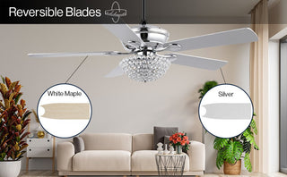 Dennis 52" Traditional Transitional Iron LED CEILING FAN