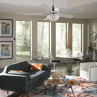 Dennis 52" Traditional Transitional Iron LED CEILING FAN