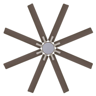 Harbor 66" Contemporary Industrial Iron/Plastic Mobile-App/Remote-Controlled 6-Speed Ceiling Fan with Integrated LED Light