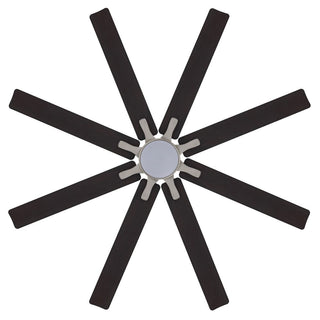 Harbor 66" Contemporary Industrial Iron/Plastic Mobile-App/Remote-Controlled 6-Speed Ceiling Fan with Integrated LED Light