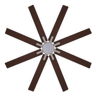 Harbor 66" Contemporary Industrial Iron/Plastic Mobile-App/Remote-Controlled 6-Speed Ceiling Fan with Integrated LED Light