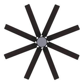 Harbor 66" Contemporary Industrial Iron/Plastic Mobile-App/Remote-Controlled 6-Speed Ceiling Fan with Integrated LED Light