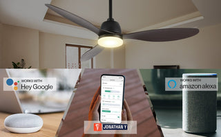 Dolly 52" Classic Industrial Iron/Plastic Mobile-App/Remote-Controlled 6-Speed Propeller Integrated LED Ceiling Fan