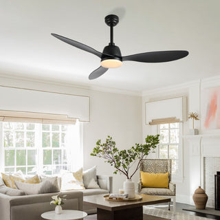 Dolly 52" Classic Industrial Iron/Plastic Mobile-App/Remote-Controlled 6-Speed Propeller Integrated LED Ceiling Fan