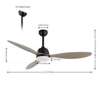 Dolly 52" Classic Industrial Iron/Plastic Mobile-App/Remote-Controlled 6-Speed Propeller Integrated LED Ceiling Fan