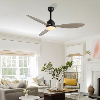 Dolly 52" Classic Industrial Iron/Plastic Mobile-App/Remote-Controlled 6-Speed Propeller Integrated LED Ceiling Fan