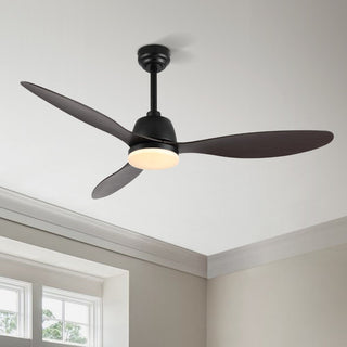 Dolly 52" Classic Industrial Iron/Plastic Mobile-App/Remote-Controlled 6-Speed Propeller Integrated LED Ceiling Fan