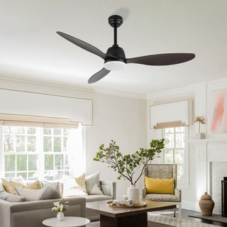 Dolly 52" Classic Industrial Iron/Plastic Mobile-App/Remote-Controlled 6-Speed Propeller Integrated LED Ceiling Fan