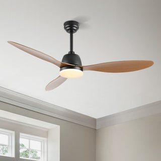 Dolly 52" Classic Industrial Iron/Plastic Mobile-App/Remote-Controlled 6-Speed Propeller Integrated LED Ceiling Fan