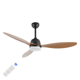 Dolly 52" Classic Industrial Iron/Plastic Mobile-App/Remote-Controlled 6-Speed Propeller Integrated LED Ceiling Fan