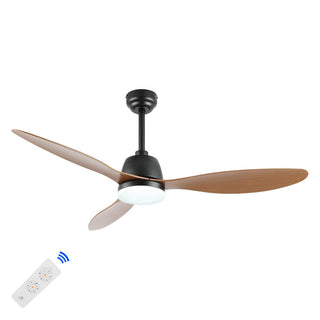 Dolly 52" Classic Industrial Iron/Plastic Mobile-App/Remote-Controlled 6-Speed Propeller Integrated LED Ceiling Fan