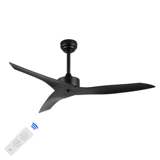 Roboto 50" Modern Minimalist Iron/Plastic Mobile-App/Remote-Controlled 6-Speed Razor Ceiling Fan