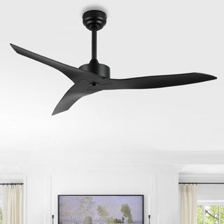 Roboto 50" Modern Minimalist Iron/Plastic Mobile-App/Remote-Controlled 6-Speed Razor Ceiling Fan