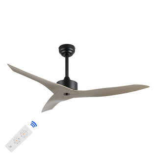 Roboto 50" Modern Minimalist Iron/Plastic Mobile-App/Remote-Controlled 6-Speed Razor Ceiling Fan