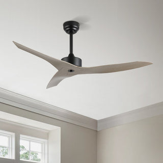 Roboto 50" Modern Minimalist Iron/Plastic Mobile-App/Remote-Controlled 6-Speed Razor Ceiling Fan