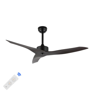 Roboto 50" Modern Minimalist Iron/Plastic Mobile-App/Remote-Controlled 6-Speed Razor Ceiling Fan